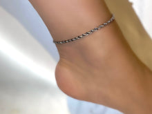 Load image into Gallery viewer, Vintage Rope Twist Anklet - SILVER