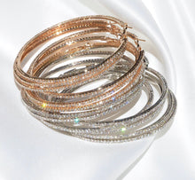 Load image into Gallery viewer, Ice Hoop Earrings - GOLD