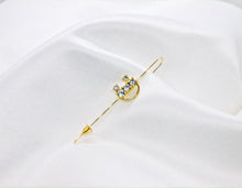 Load image into Gallery viewer, Diamond Moon Ear Climber