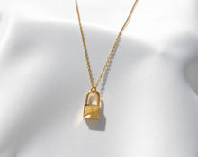 Load image into Gallery viewer, Personalized Lock Necklace - GOLD