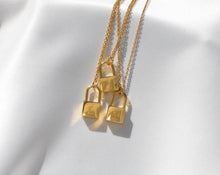 Load image into Gallery viewer, Personalized Lock Necklace - GOLD