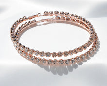Load image into Gallery viewer, Oversized Ice Hoop Earrings - ROSE GOLD
