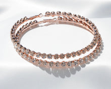 Load image into Gallery viewer, Oversized Ice Hoop Earrings - ROSE GOLD