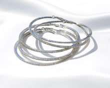 Load image into Gallery viewer, Ice Hoop Earrings - SILVER
