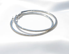 Load image into Gallery viewer, Ice Hoop Earrings - SILVER