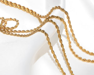 Vintage Rope Twist Chain - GOLD