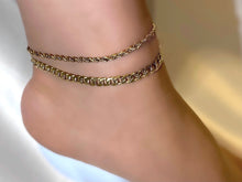 Load image into Gallery viewer, Vintage Rope Twist Anklet - GOLD

