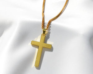 Simple Cross Necklace - GOLD