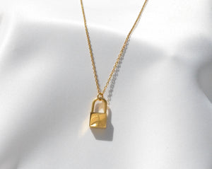 Personalized Lock Necklace - GOLD